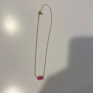 Kendra scott hot pink and gold necklace